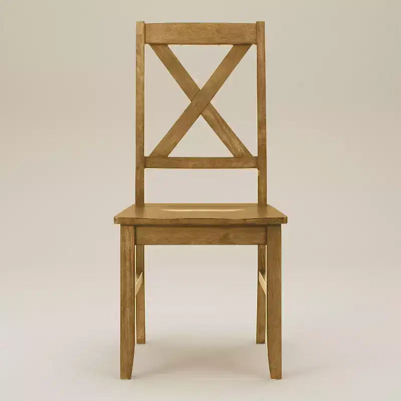Chaise de salle à manger à dossier croisé en bois massif de 18,5 l x 21,4 P x 38,4 H