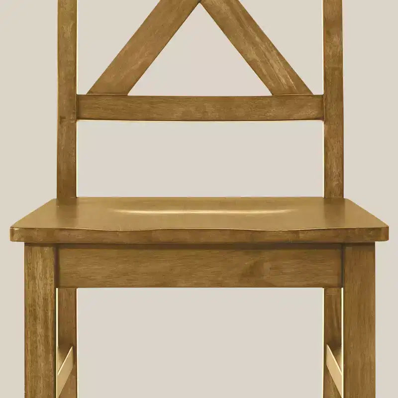 Chaise de salle à manger à dossier croisé en bois massif de 18,5 l x 21,4 P x 38,4 H