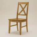Galano Solid Wood Cross-Back Dining Chair Set of 2 18.5 W x 21.4 D x 38.4 H