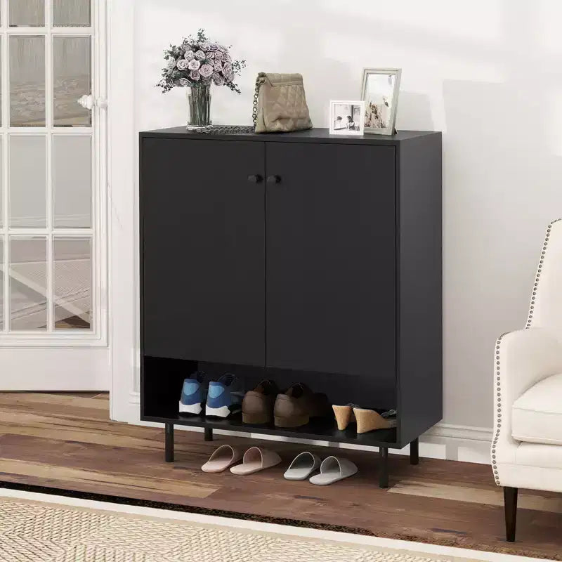 Buffet bahut de rangement - Armoire de cuisine avec porte et étagère réglable