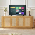 GDFStudio Koryn Farmhouse Rattan Door Sideboard with Adjustable Shelves