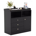 GustoWave 37.4 H Baby Changing Table, Diaper Station 3 Drawers Cabinet Shelves, Convertible Nursery Storage Dresser
