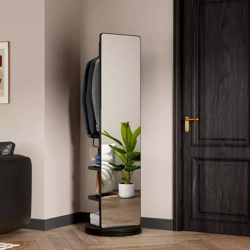TUYOHW 69x16 Full Length Mirror,Vanity Mirror with Hook Storage Rack Coat Rack for Bedroom,Living Room,Cloakroom