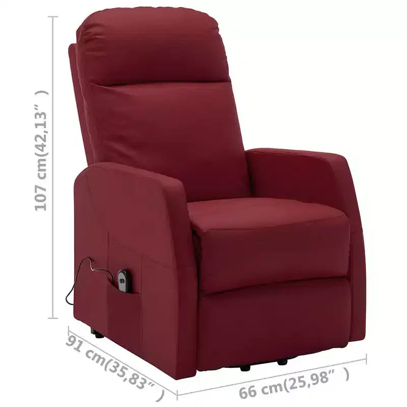 Fauteuil inclinable électrique releveur pour cinéma maison en similicuir