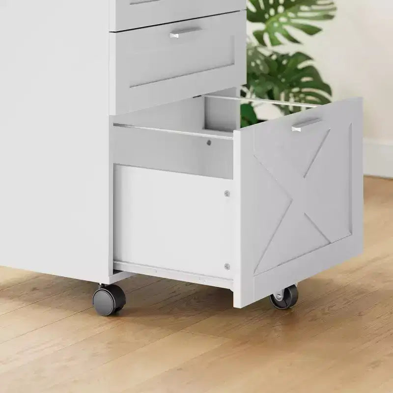 Commode de classement à 3 tiroirs avec serrure, meuble de classement mobile sous le bureau pour bureau à domicile