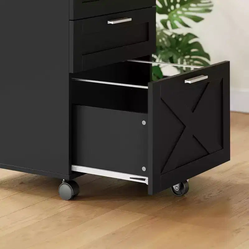 Commode de classement à 3 tiroirs avec serrure, meuble de classement mobile sous le bureau pour bureau à domicile