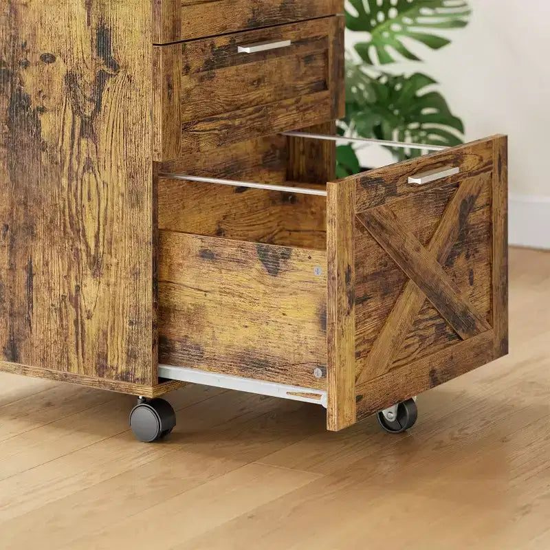 Commode de classement à 3 tiroirs avec serrure, meuble de classement mobile sous le bureau pour bureau à domicile