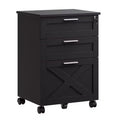 3-Drawer File Dresser Cabinet with Lock, Mobile Under Desk Filing Cabinet for Home Office