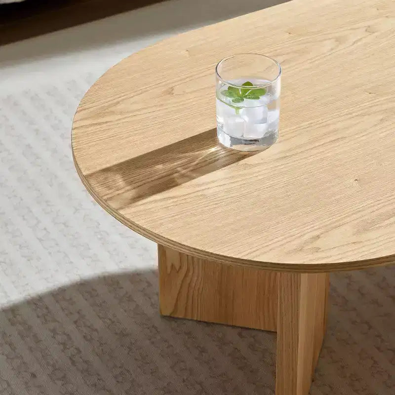 39. Table basse ovale de salon, table de cocktail en bois, élégante table à thé orientale, décoration d'intérieur, capacité de 100 kg