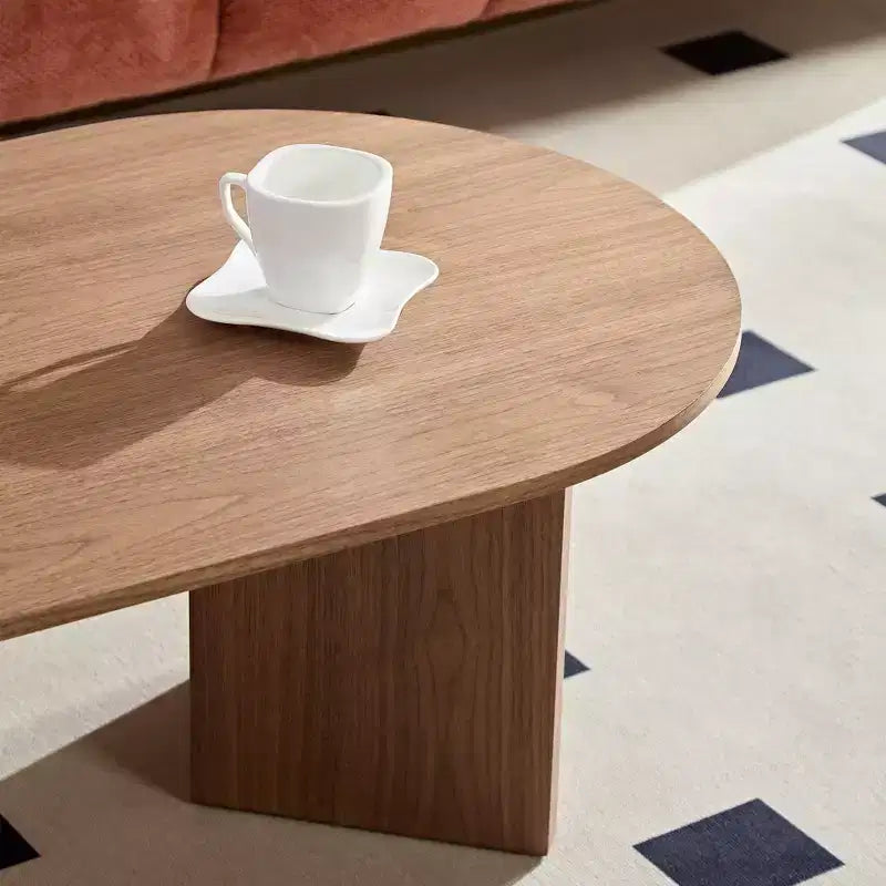 39. Table basse ovale de salon, table de cocktail en bois, élégante table à thé orientale, décoration d'intérieur, capacité de 100 kg