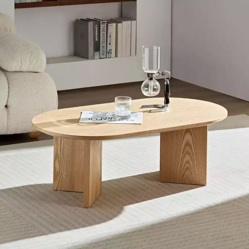 39. Table basse ovale de salon, table de cocktail en bois, élégante table à thé orientale, décoration d'intérieur, capacité de 100 kg