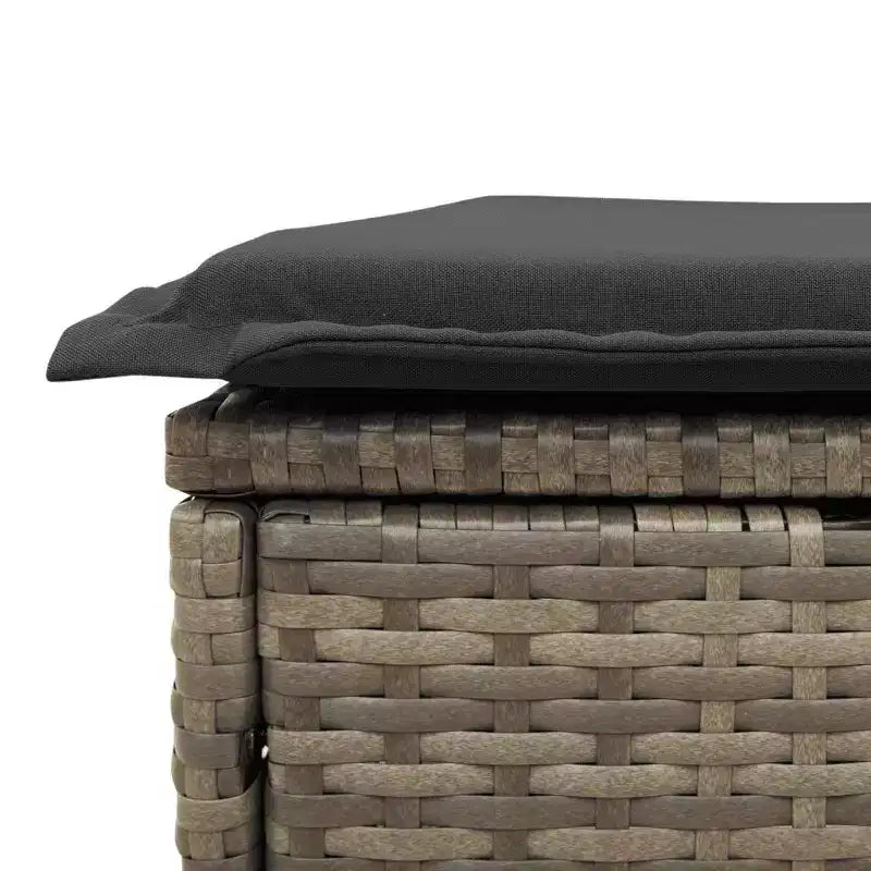 vidaXL Salon de jardin 4 pièces avec coussins en polyrotin beige - Beige et crème