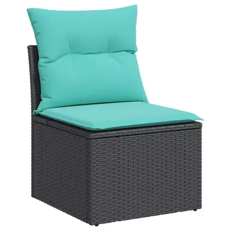 vidaXL Salon de jardin en rotin avec coussins