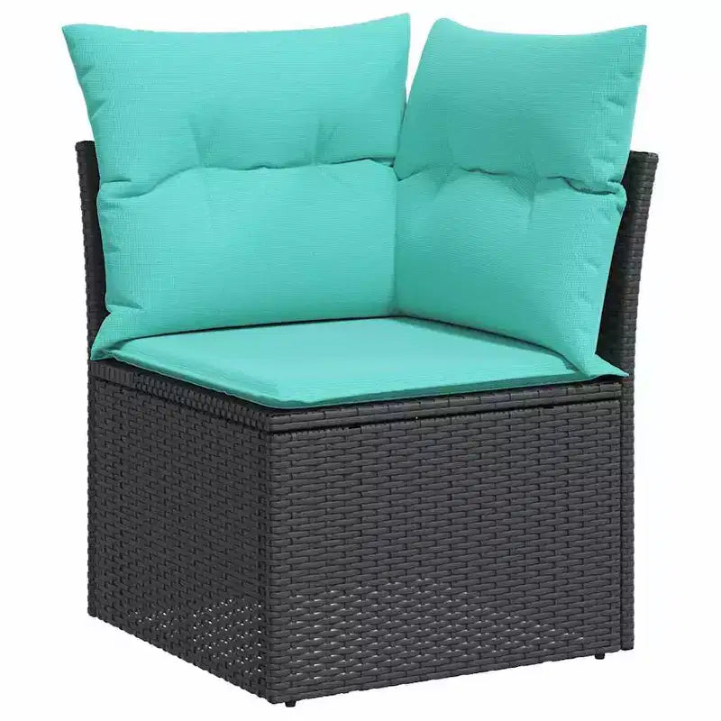 vidaXL Salon de jardin en rotin avec coussins