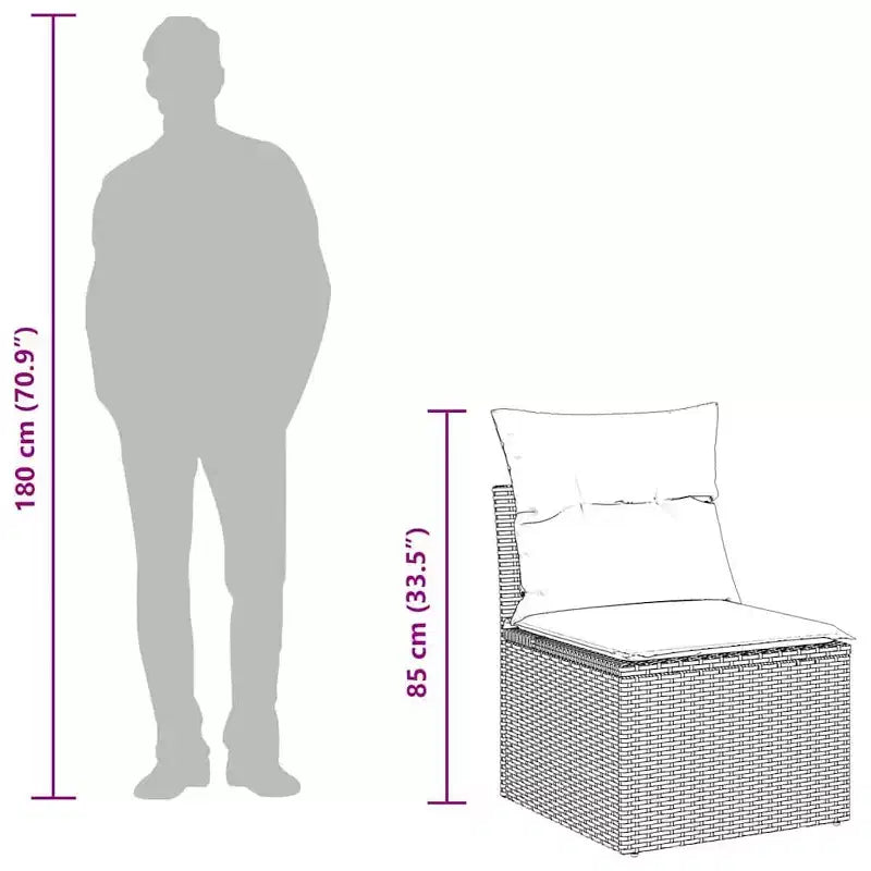 vidaXL Salon de jardin 4 pièces avec coussins en résine tressée gris