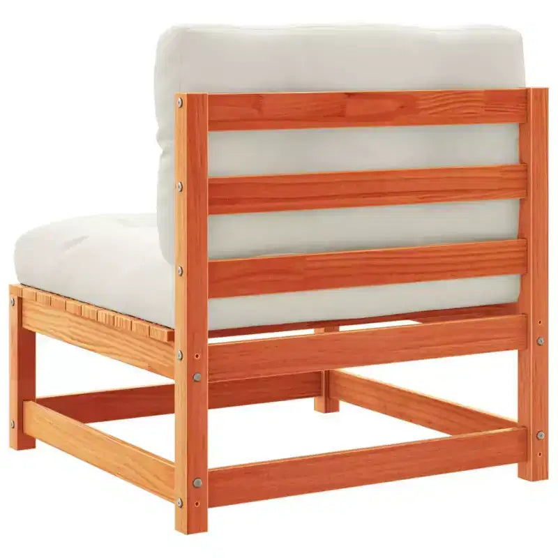 vidaXL Ensemble de canapés de jardin avec coussins Modulable Extérieur 6 pièces Bois de pin massif