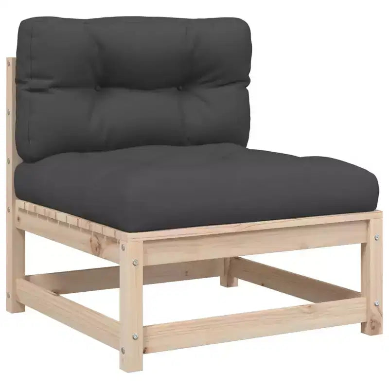 vidaXL Ensemble de canapés de jardin avec coussins Modulable Extérieur 6 pièces Bois de pin massif
