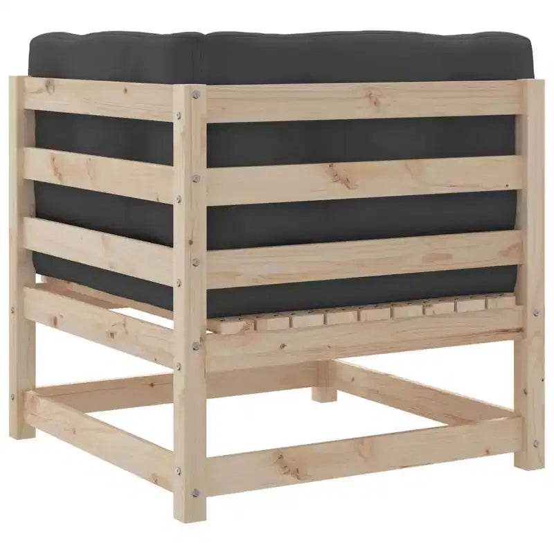 vidaXL Ensemble de canapés de jardin avec coussins Modulable Extérieur 6 pièces Bois de pin massif