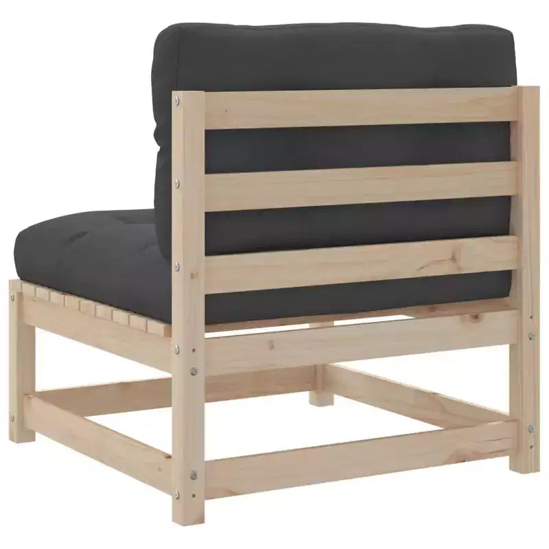 vidaXL Ensemble de canapés de jardin avec coussins Modulable Extérieur 6 pièces Bois de pin massif