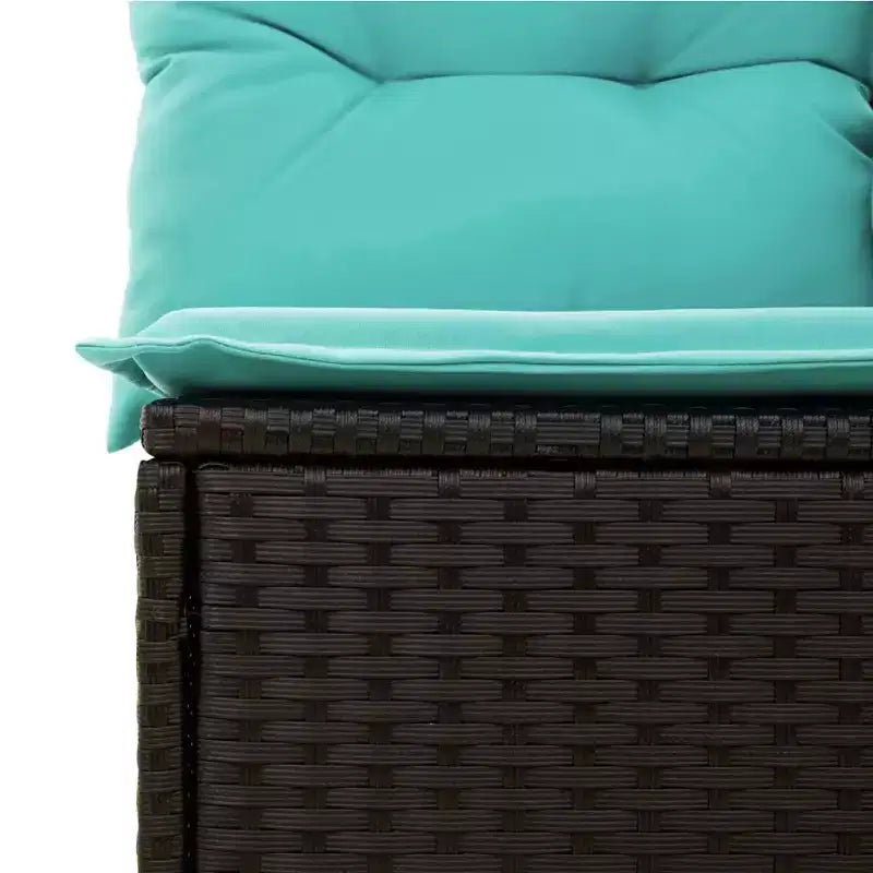 vidaXL Salon de jardin avec coussins, Modulable, Extérieur, 7 pièces, Résine tressée