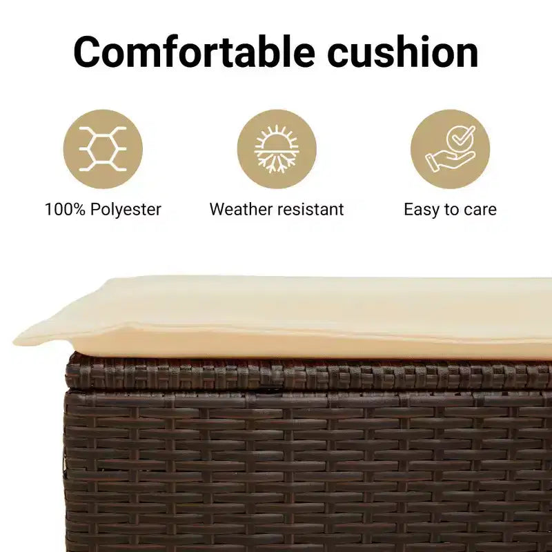 vidaXL Salon de jardin 12 pcs avec coussins résine tressée