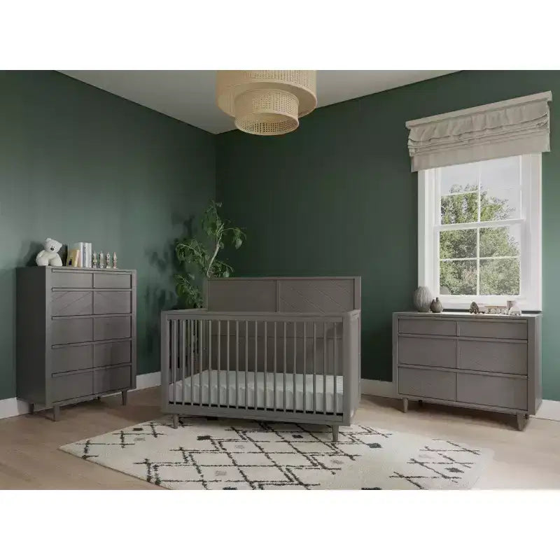 Commode 5 tiroirs pour chambre d'enfant ou bébé, kit anti-basculement inclus pour prévenir les chutes, finition non toxique et sans danger pour les bébés