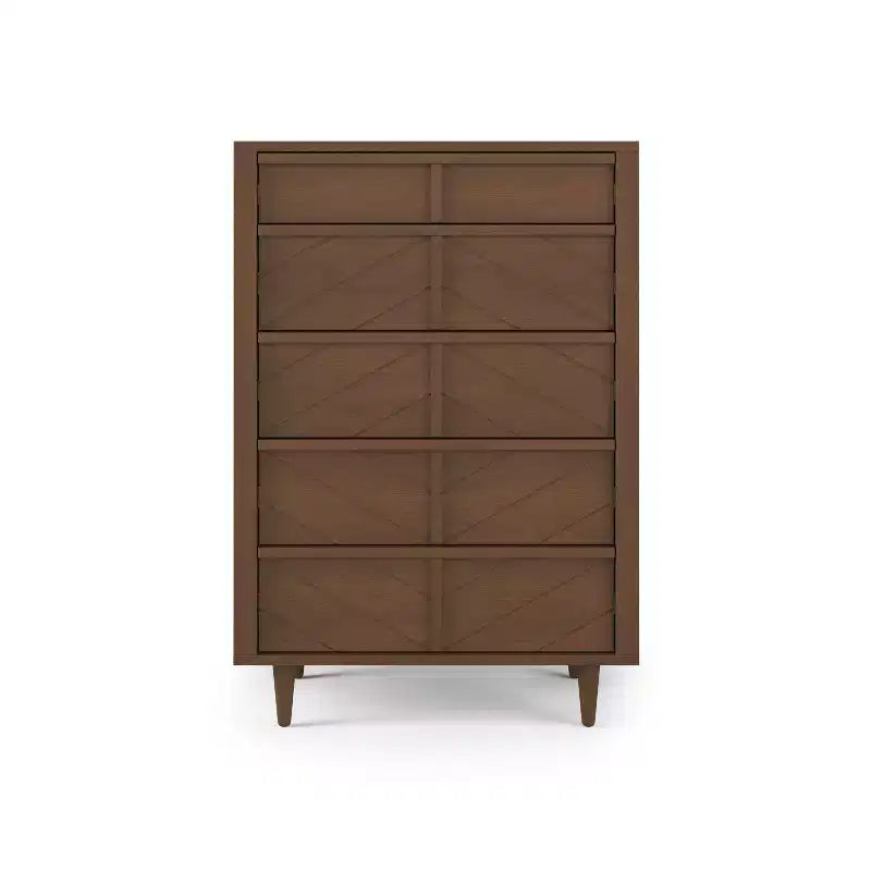 Commode 5 tiroirs pour chambre d'enfant ou bébé, kit anti-basculement inclus pour prévenir les chutes, finition non toxique et sans danger pour les bébés