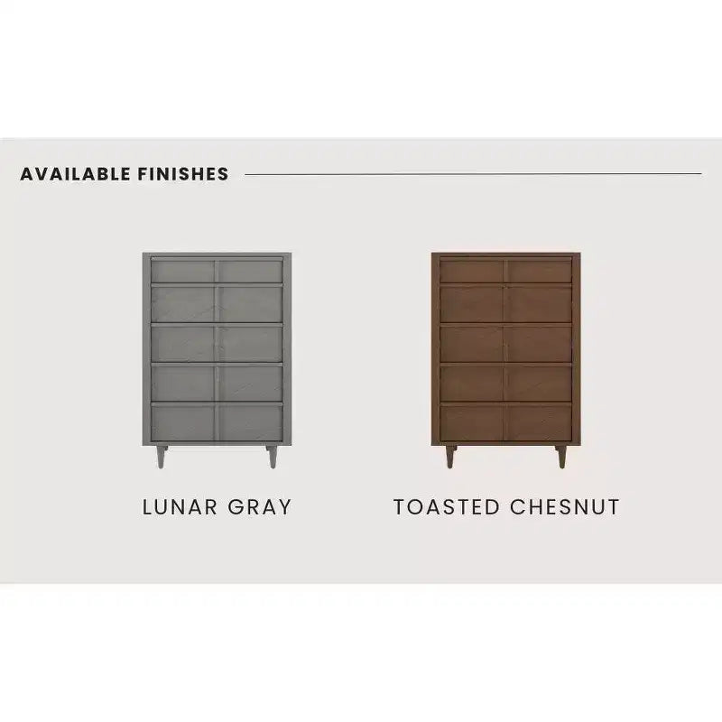 Commode 5 tiroirs pour chambre d'enfant ou bébé, kit anti-basculement inclus pour prévenir les chutes, finition non toxique et sans danger pour les bébés