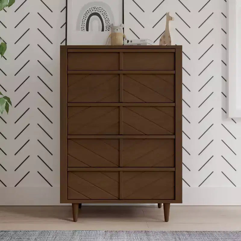 Child Craft Surrey Hill 5 Drawer Chest for Nursery or Bedroom, Anti-Tip Kit Included to Prevent Tipping, Non-Toxic, Baby Safe Finish