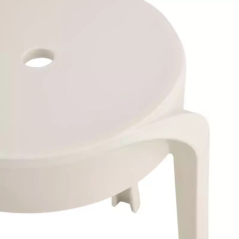 Lot de 6 tabourets ronds noirs en plastique, empilables, 150 kg, intérieur/extérieur, parfaits pour la salle de classe, la maison, le bureau