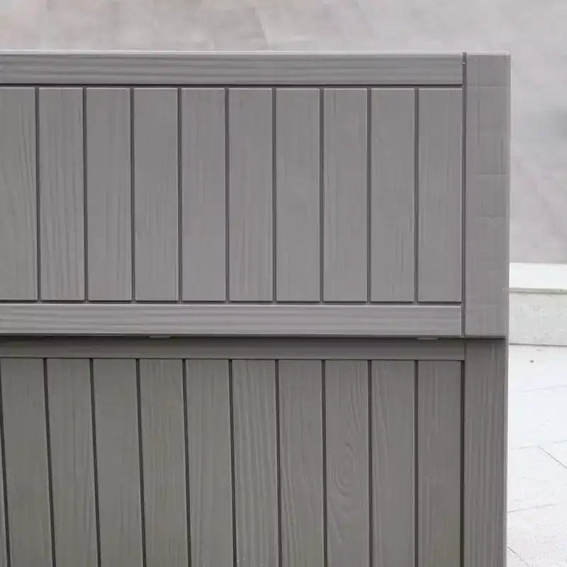 Coffre de rangement extérieur de 454 litres, en acier inoxydable avec insert, étanche, verrouillable et résistant aux UV pour meubles de patio, outils de jardin et accessoires de piscine