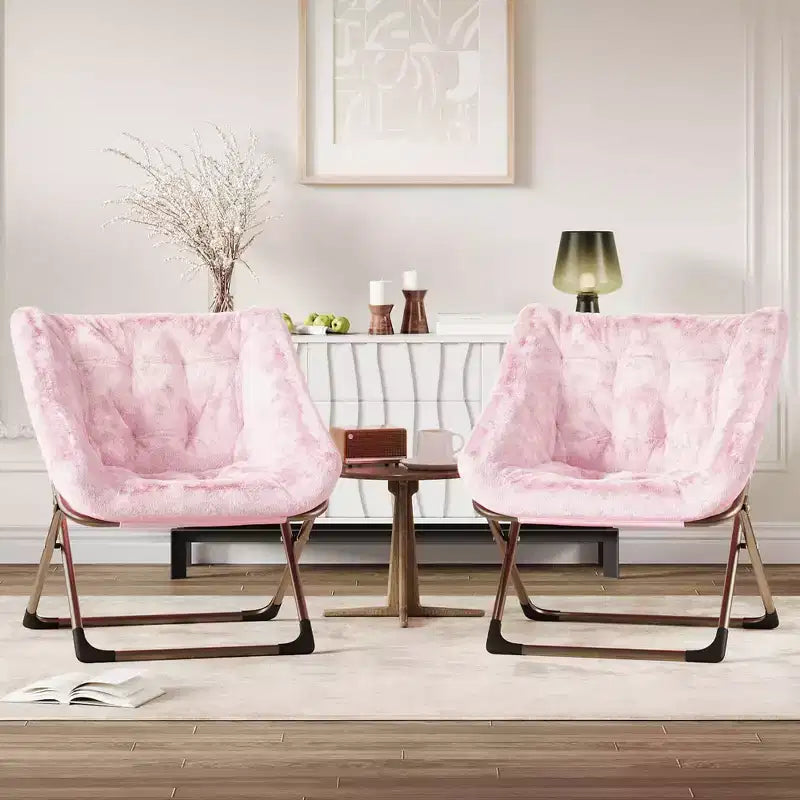 Canapé Paresseux - Fauteuil Soucoupe Confortable avec Coussin Doux et Pieds en Métal, Design Compact Idéal Salons, Appartements et Dortoirs