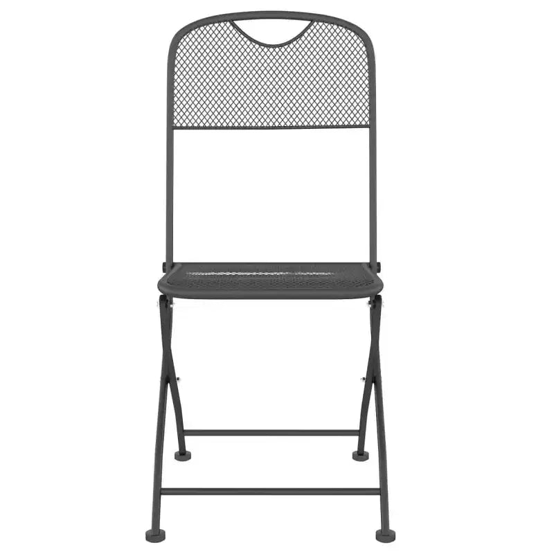 vidaXL Ensemble de jardin à dîner en maille métallique anthracite