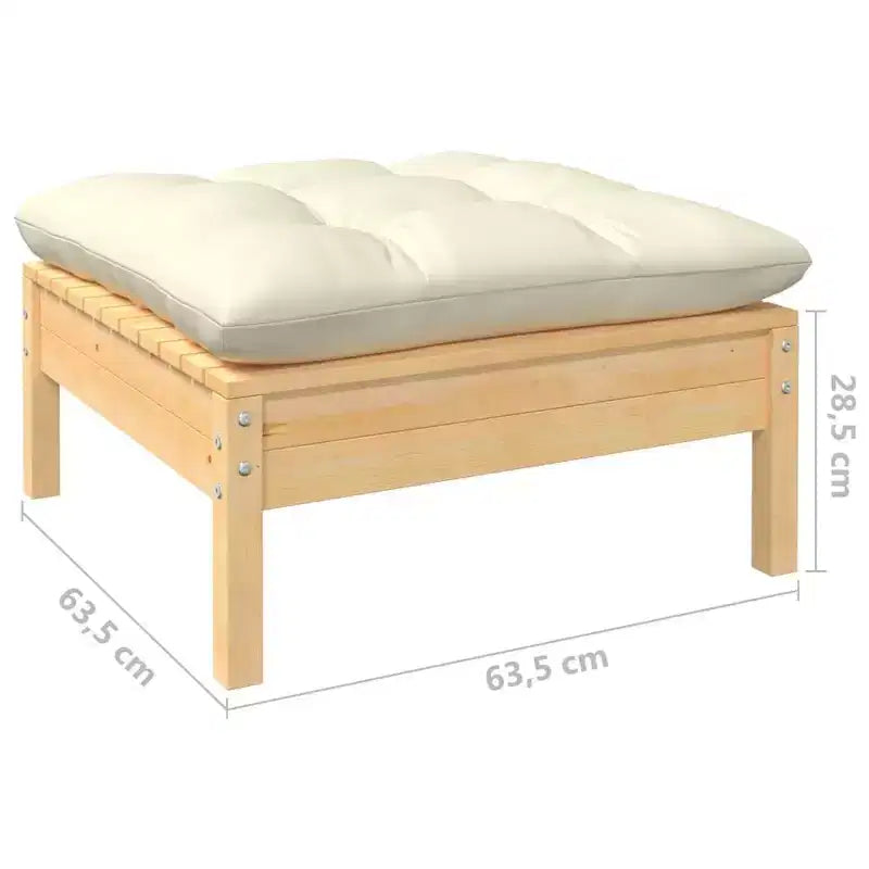 vidaXL Salon de jardin modulable avec coussins et bois de pin massif