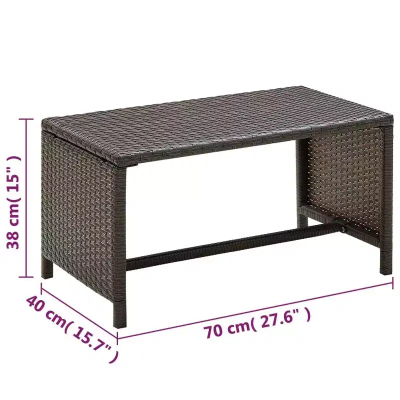 vidaXL Ensemble de canapés Résine tressée, acier revêtu par poudre, polyester Moyen
