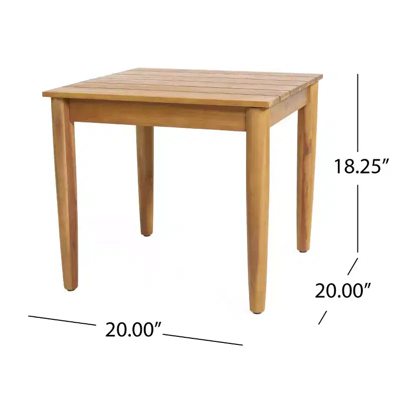 Ensemble de sièges en bois d'acacia Christopher Knight Home Aman pour terrasse moderne avec table d'appoint à lattes