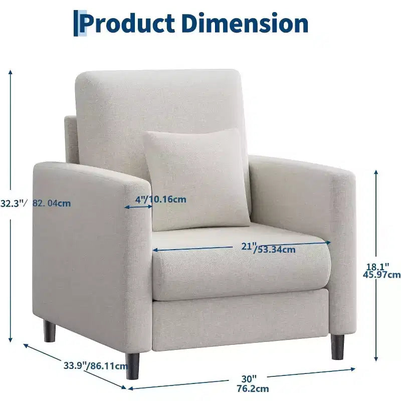 Ensemble canapé 2 places et fauteuil d'appoint, Canapé compact pour le salon ou la chambre, Assise pratique et confortable pour les petits appartements
