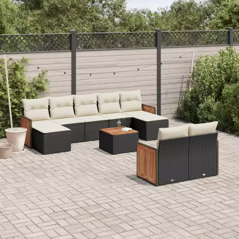 vidaXL Salon de jardin en rotin PE résistant aux UV