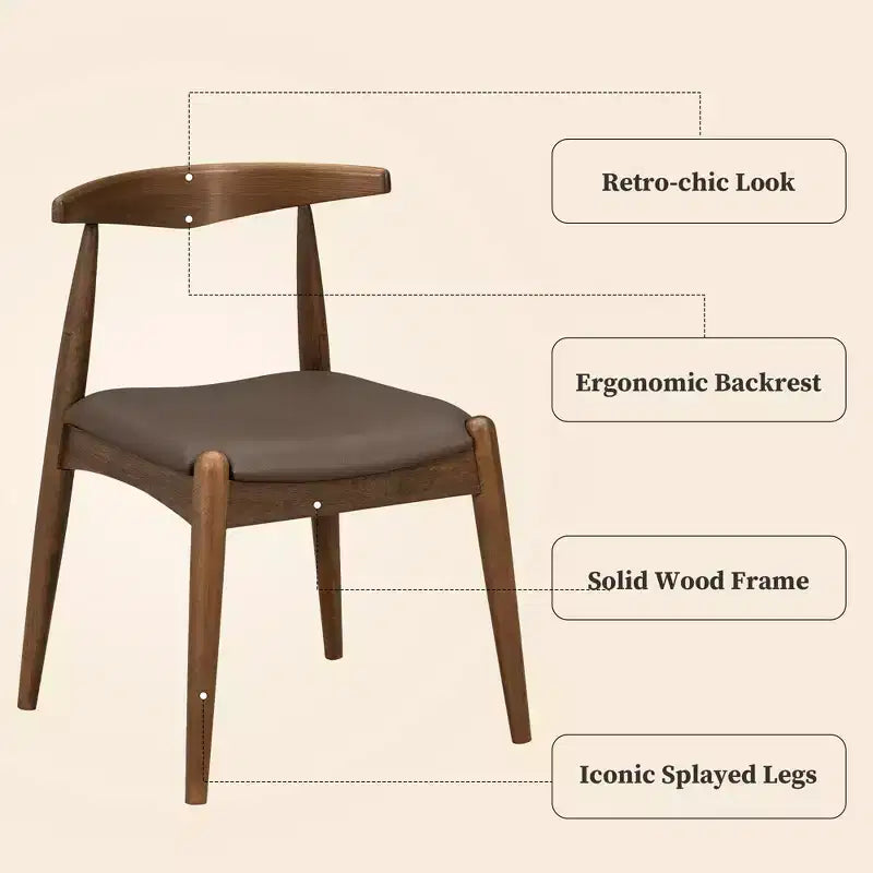 Christopher Knight Home Ahmad Ensemble de salle à manger moderne 5 pièces en bois d'hévéa avec chaises rembourrées en similicuir et table rectangulaire
