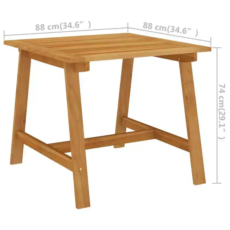 vidaXL Salon de jardin bois massif d'acacia 5 pcs Durable