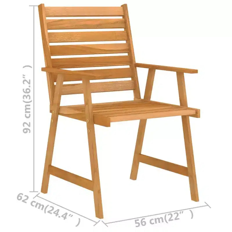 vidaXL Salon de jardin bois massif d'acacia 5 pcs Durable