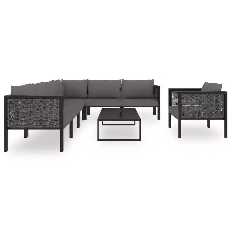 vidaXL Salon de jardin anthracite, gris foncé