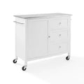 Soren Stainless Steel Top Kitchen Island/Cart with Adjustable Shelf & Casters - Crosley