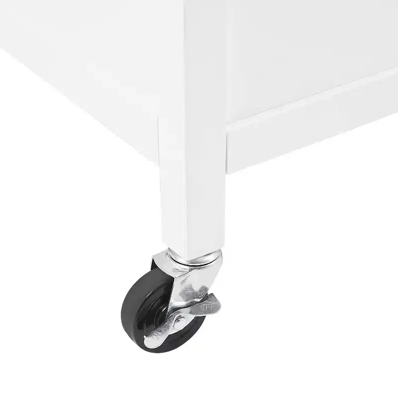 Îlot de cuisine/Chariot avec plateau en acier inoxydable, étagère réglable et roulettes - Crosley