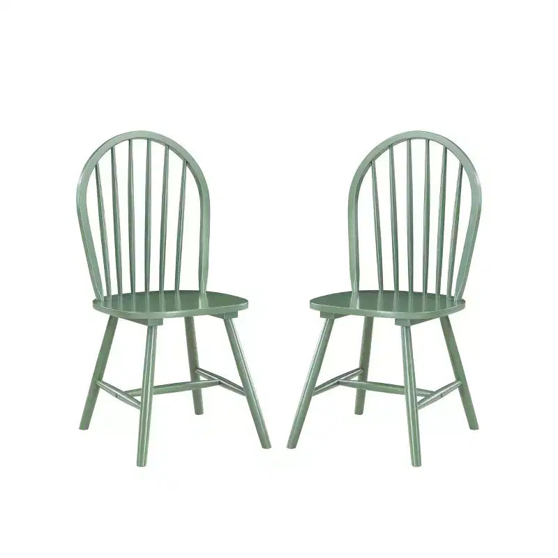 Ensemble de salle à manger 5 pièces Carolina vert équestre - Boraam : Table rectangulaire, 4 chaises en bois, style ferme