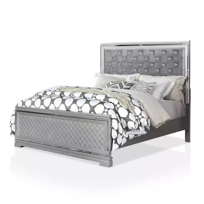 Ensemble de chambre Tenaya de 5 pièces pour grand lit double (Eastern King) argenté/gris - HOMES: Inside + Out