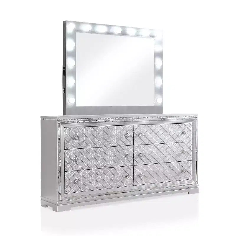 Ensemble de chambre Tenaya de 5 pièces pour grand lit double (Eastern King) argenté/gris - HOMES: Inside + Out