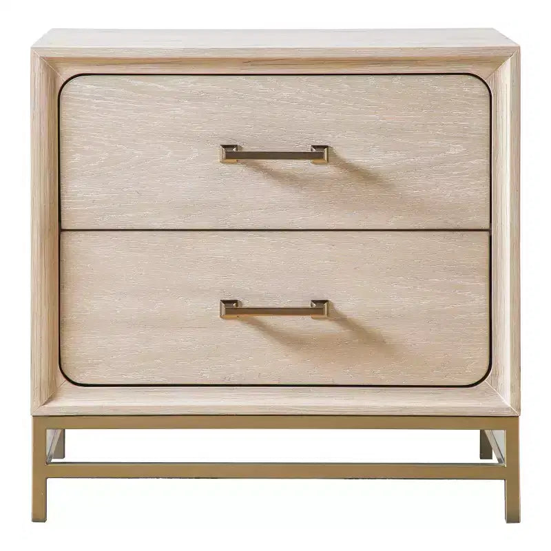 HOMES: Inside + Out Ensemble 3 pièces de 2 tables de chevet et commode en bois Neovesi Chêne Boho