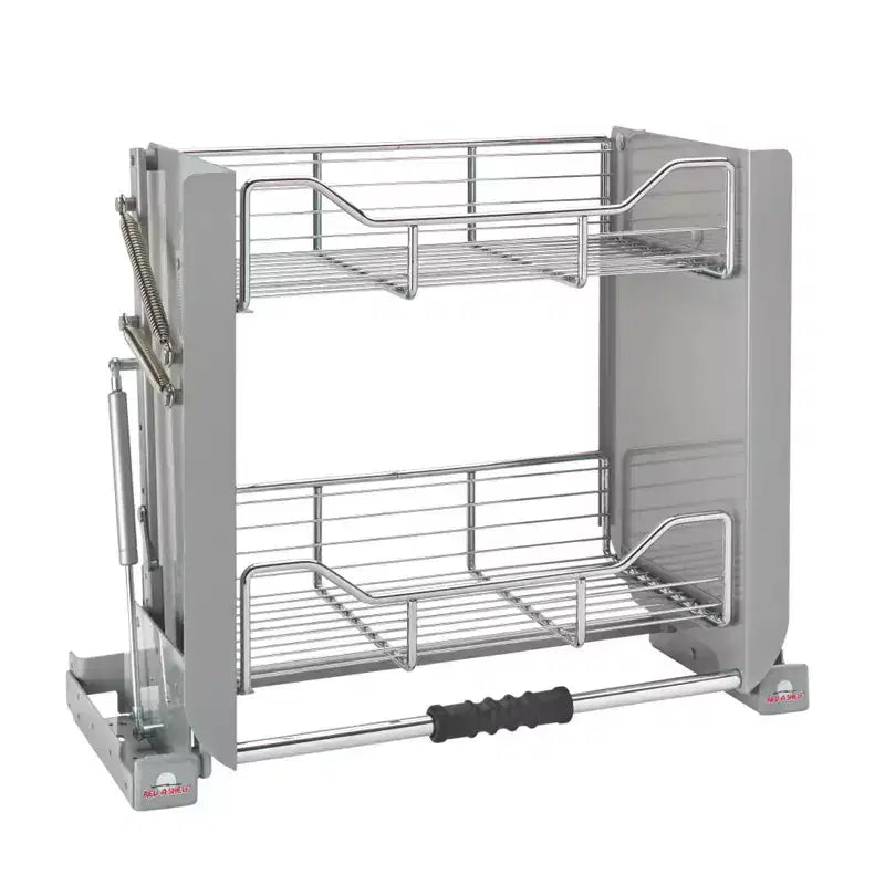 Rev-A-Shelf Convenient Heavy-Duty 2-Tier Mounted Wall Cabinet Pull-Down Shelving System