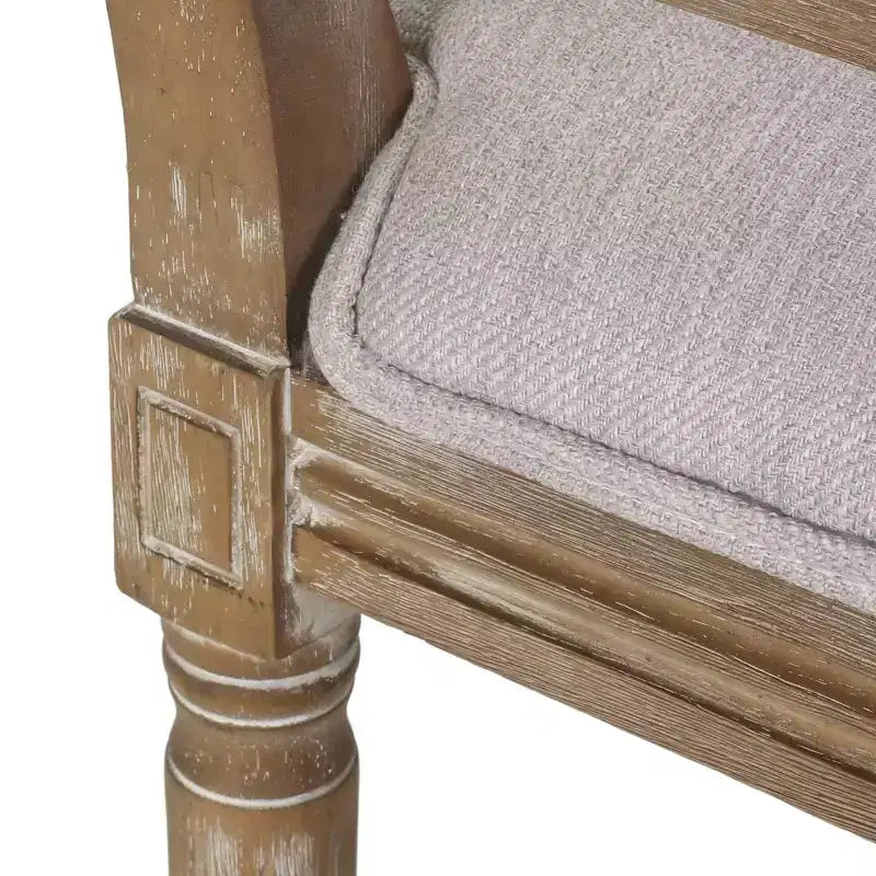 de 4 chaises de salle à manger capitonnées en bois et cannage de style campagnard français